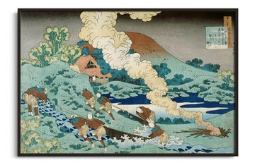 Inspiration Kakinomoto Hitomaro Hokusai - peinture à l'huile