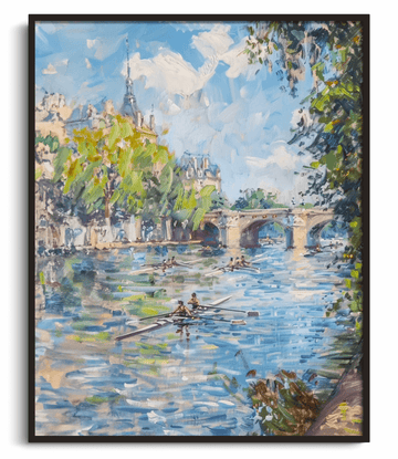 Inspiration Les rameurs sur la Seine Monet - peinture à l'huile